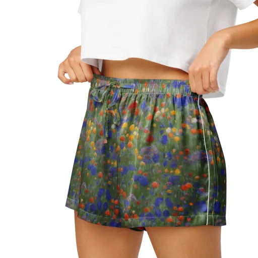 Meadow in Motion on a Women's Pajama Shorts
