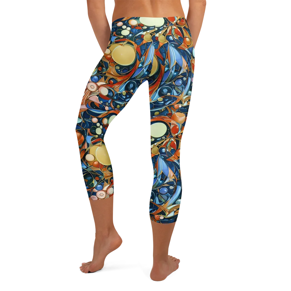 Orbital Rhapsody on Capri Leggings — Back