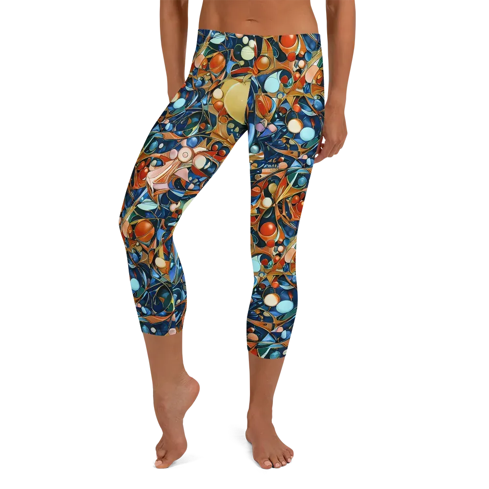 Orbital Rhapsody on Capri Leggings — Front