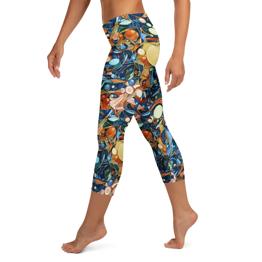 Orbital Rhapsody on Capri Leggings — Left