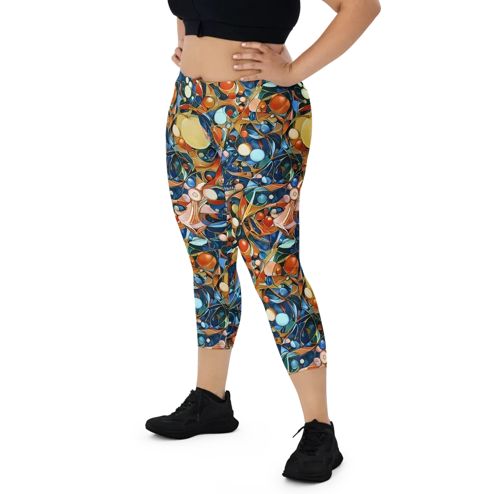Orbital Rhapsody on Capri Leggings — Front
