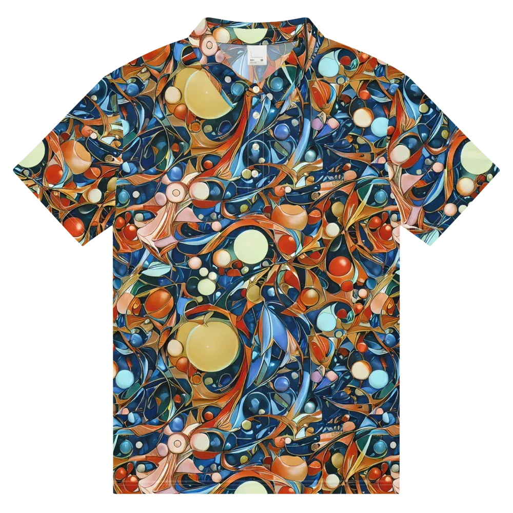 Orbital Rhapsody on Men's Slim Fit Polo Shirt — Front