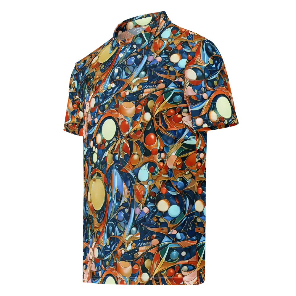 Orbital Rhapsody on Men's Slim Fit Polo Shirt — Left Front