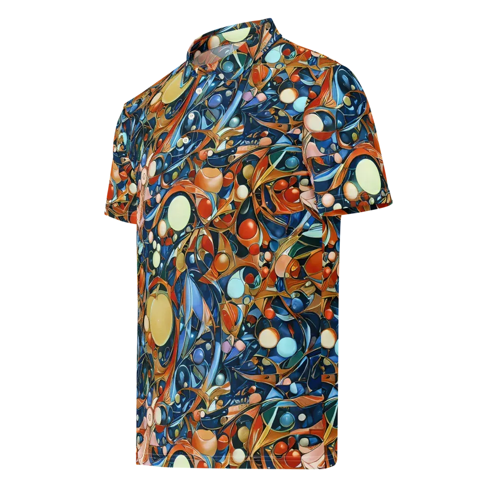 Orbital Rhapsody on Men's Slim Fit Polo Shirt — Left Front