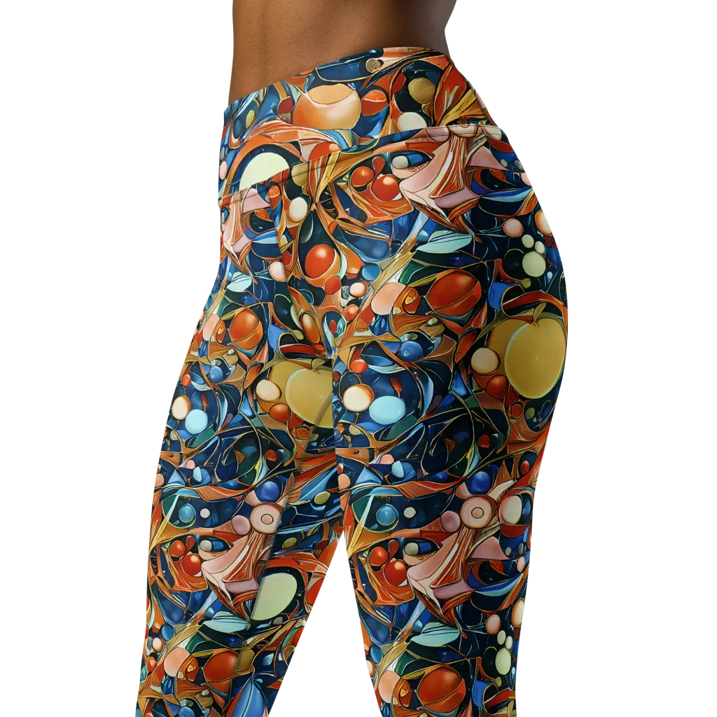Orbital Rhapsody on Yoga Leggings — Left Front