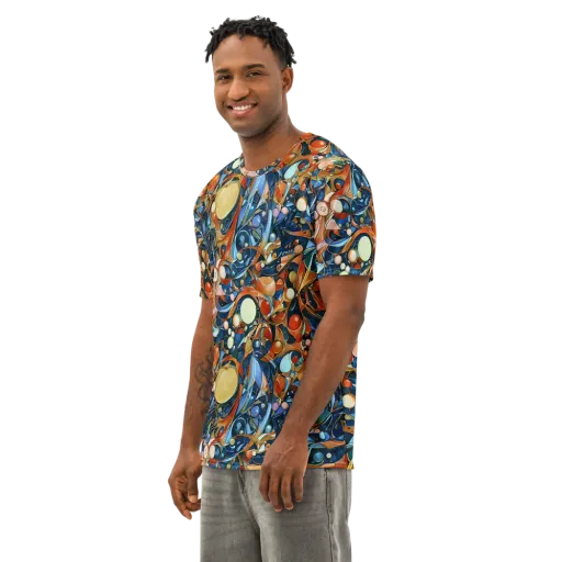 Orbital Rhapsody on a Men's Cotton Crew Neck T-Shirt