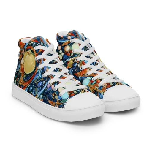 Orbital Rhapsody on a Men's High Top Canvas Shoes