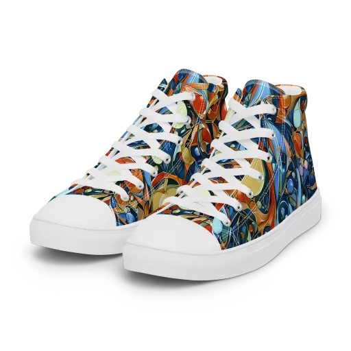 Orbital Rhapsody on a Women's High Top Canvas Shoes