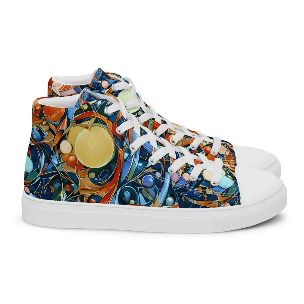 Orbital Rhapsody on Women's High Top Canvas Shoes — Right