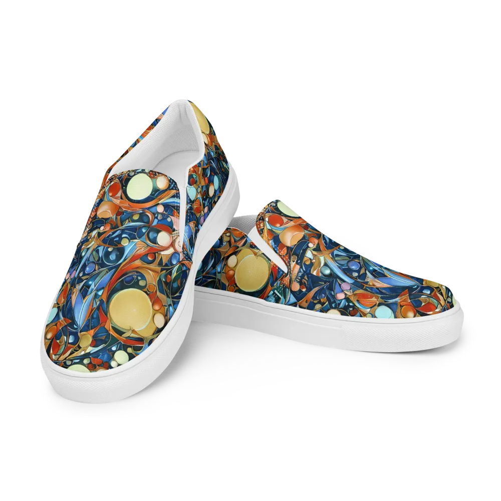 Orbital Rhapsody on Men's Slip-On Canvas Shoes — Left Front