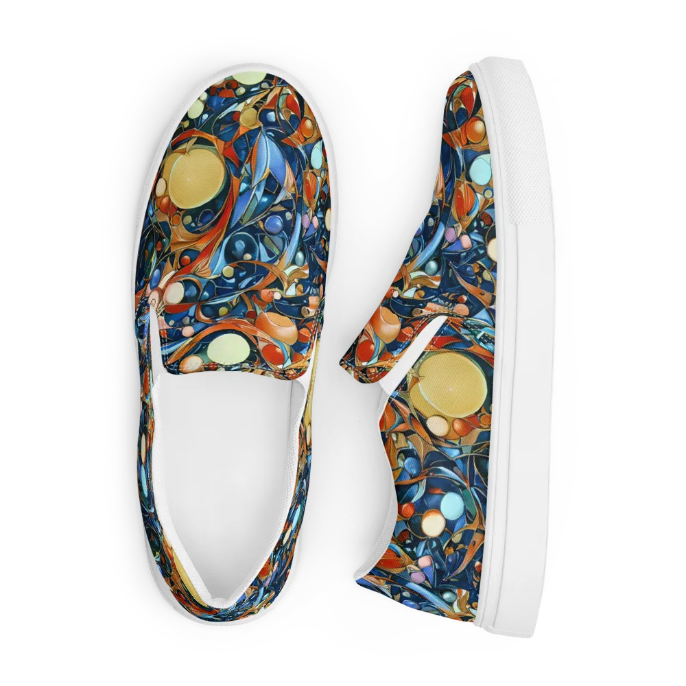 Orbital Rhapsody on Men's Slip-On Canvas Shoes — Front