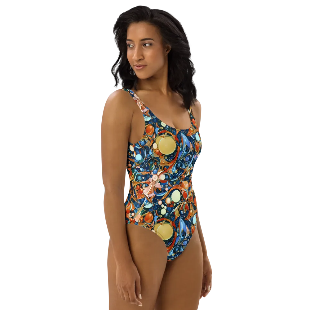 Orbital Rhapsody on One-Piece Swimsuit — Right