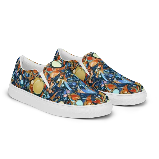 Orbital Rhapsody on a Women's Slip-On Canvas Shoes