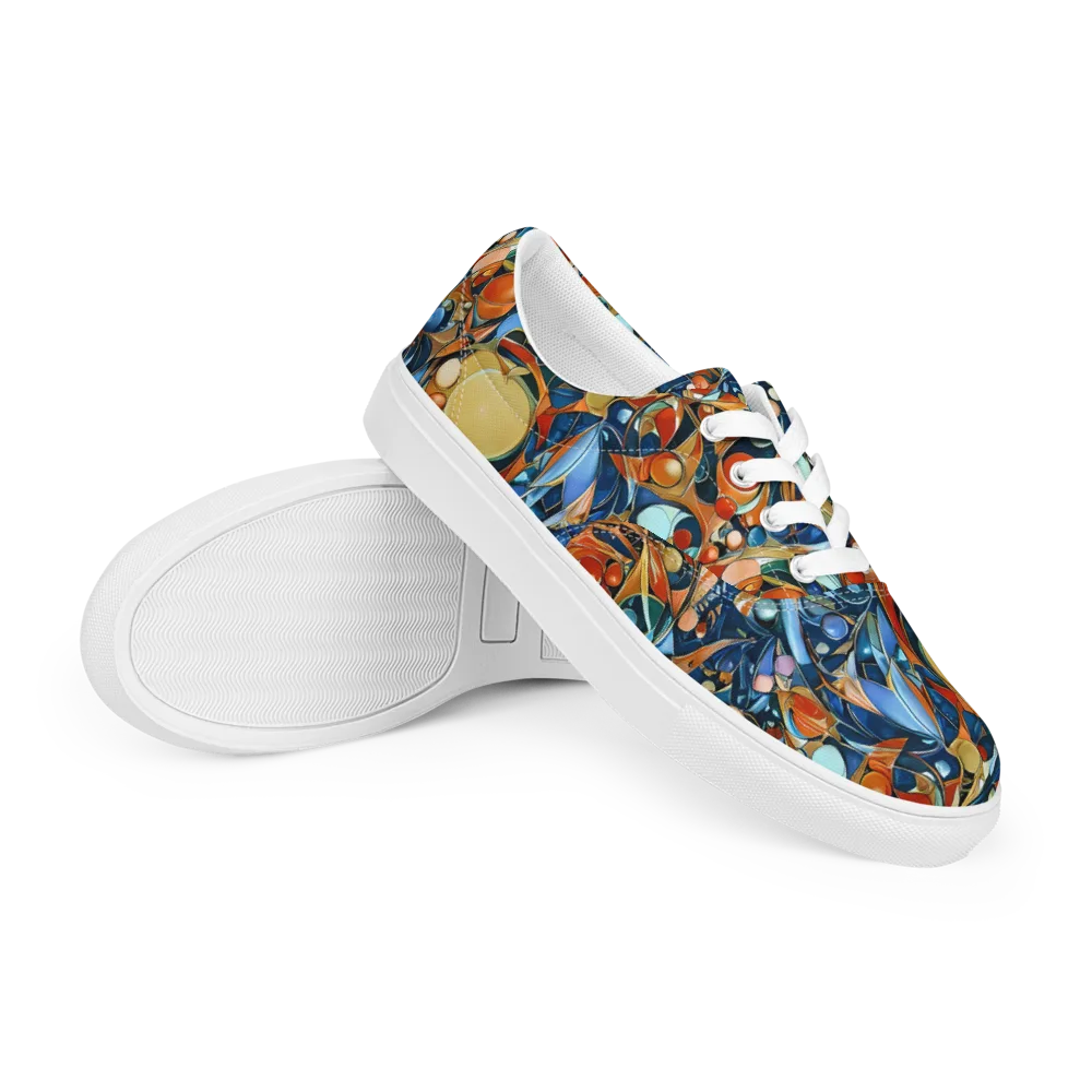 Orbital Rhapsody on Men's Lace-Up Canvas Shoes — Right Front