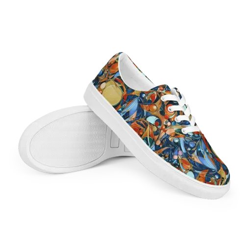 Orbital Rhapsody on a Men's Lace-Up Canvas Shoes