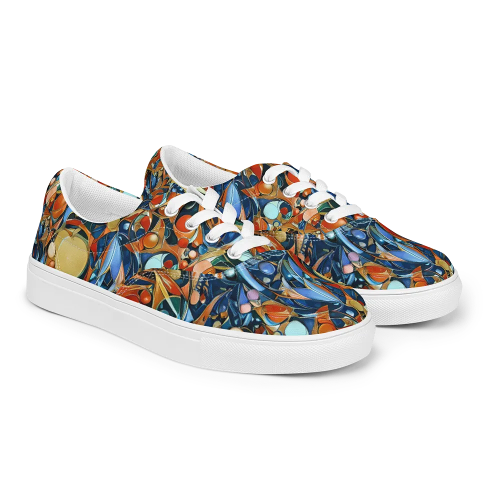 Orbital Rhapsody on Men's Lace-Up Canvas Shoes — Right Front