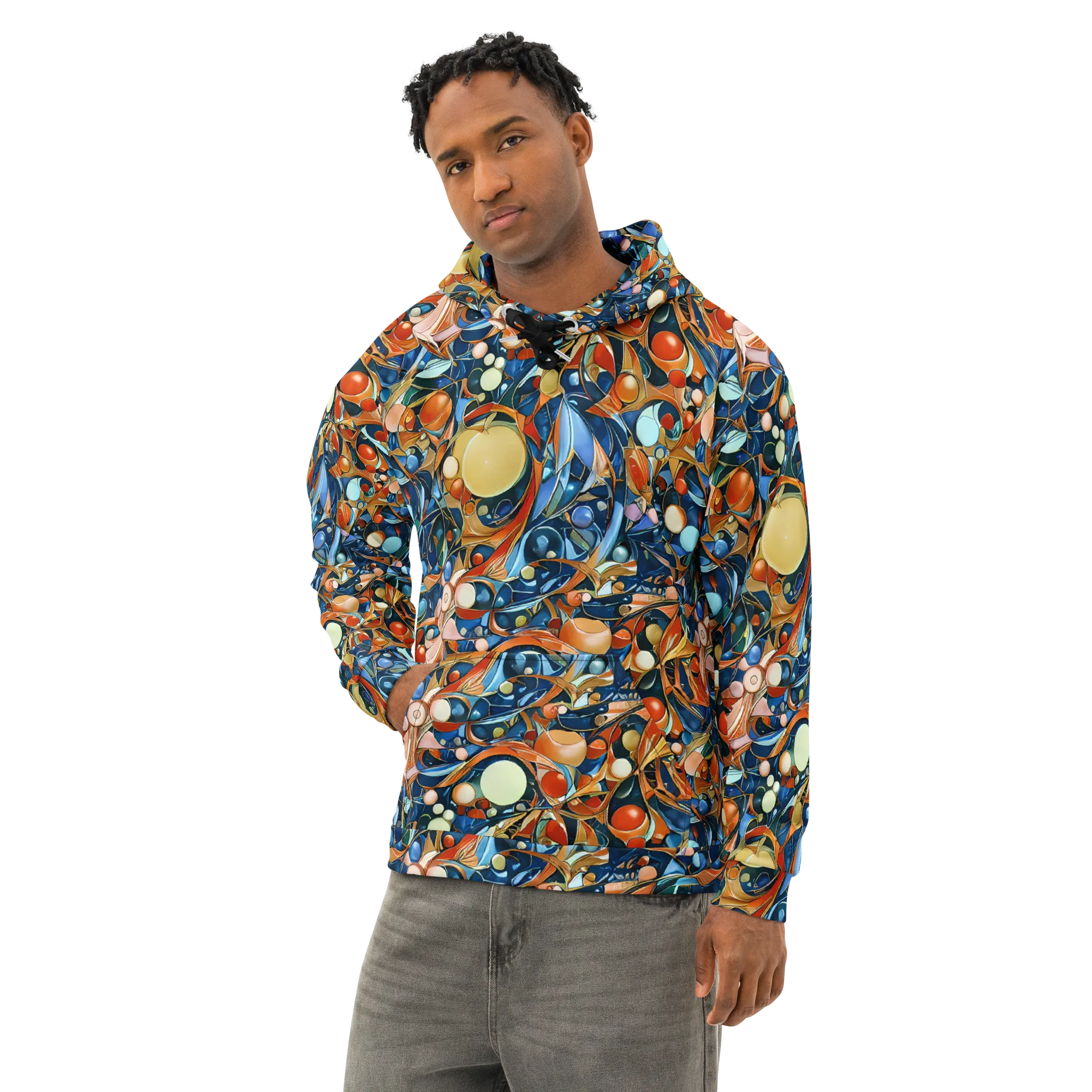 Orbital Rhapsody on Cotton Hoodie — Left Front