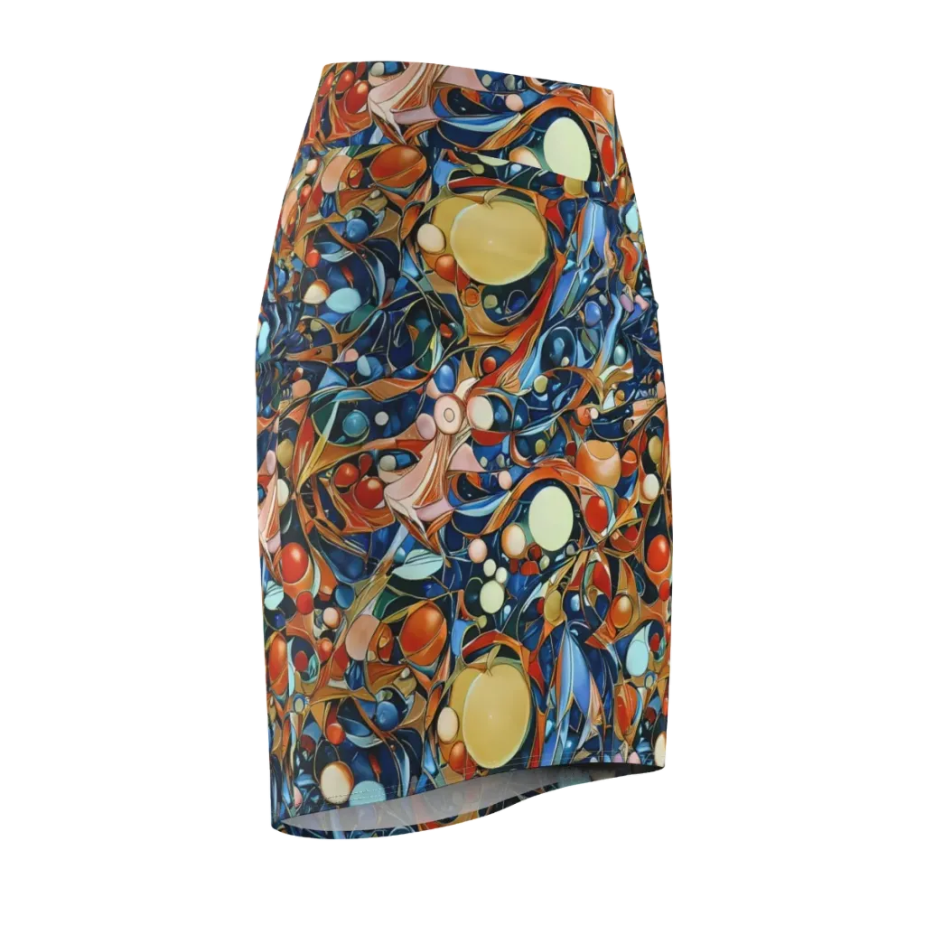 Orbital Rhapsody on Pencil Skirt — Front Side