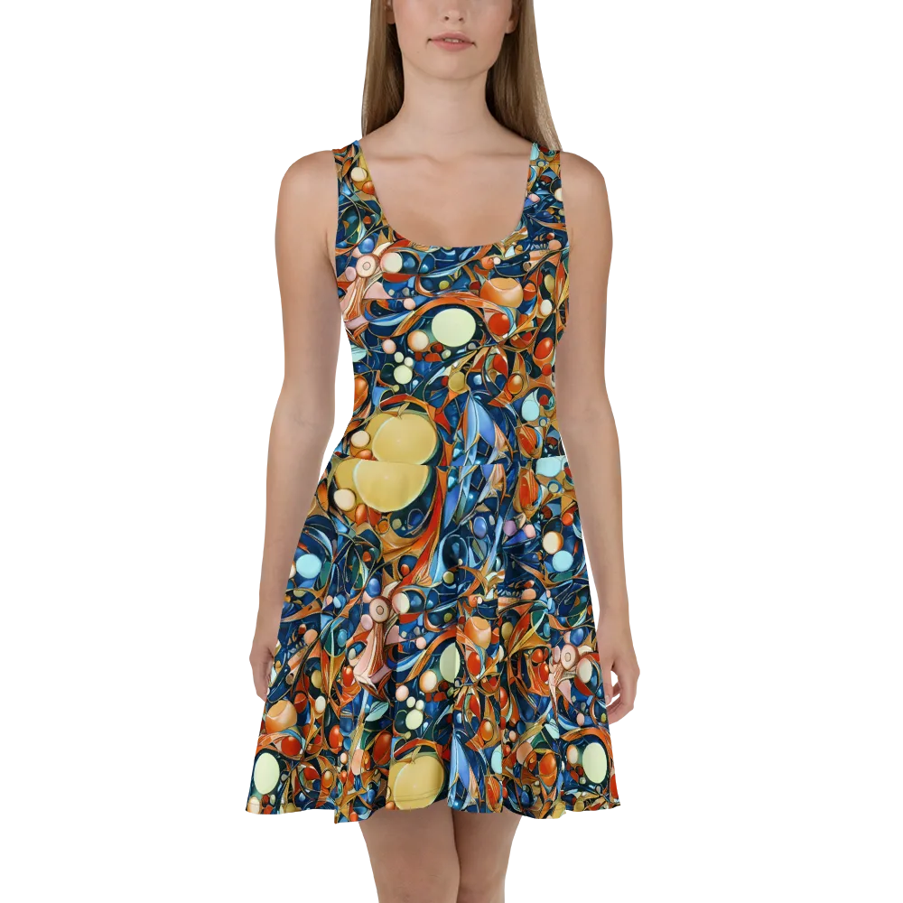 Orbital Rhapsody on Skater Dress — Front