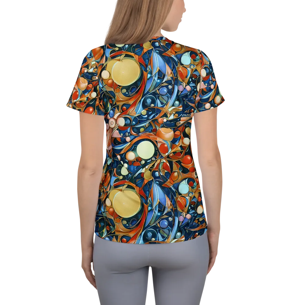 Orbital Rhapsody on Women's Athletic T-Shirt — Back