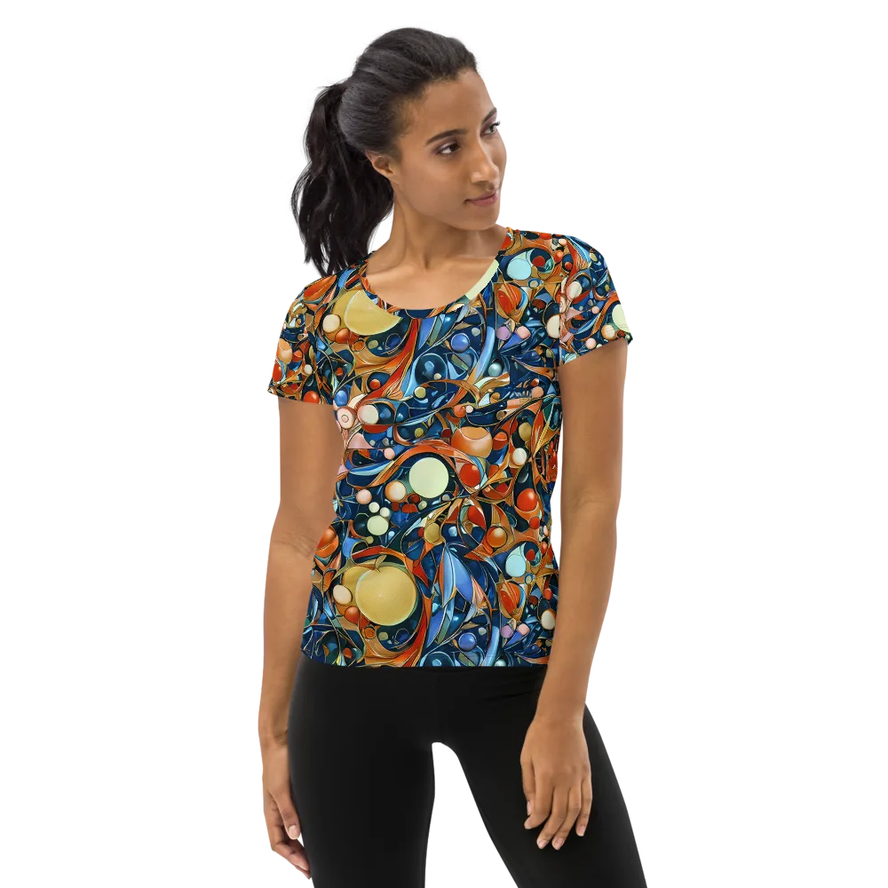 Orbital Rhapsody on Women's Athletic T-Shirt — Front