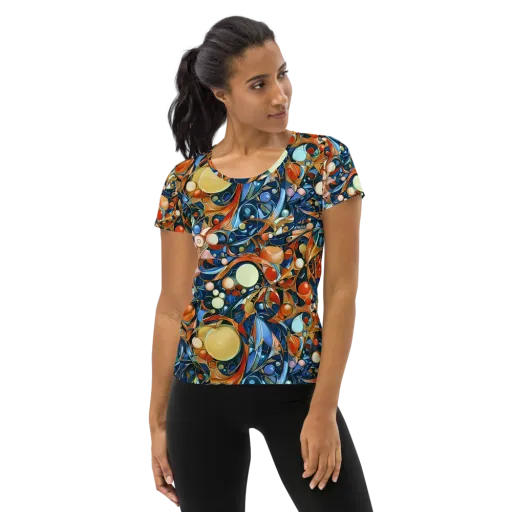 Orbital Rhapsody on a Women's Athletic T-Shirt