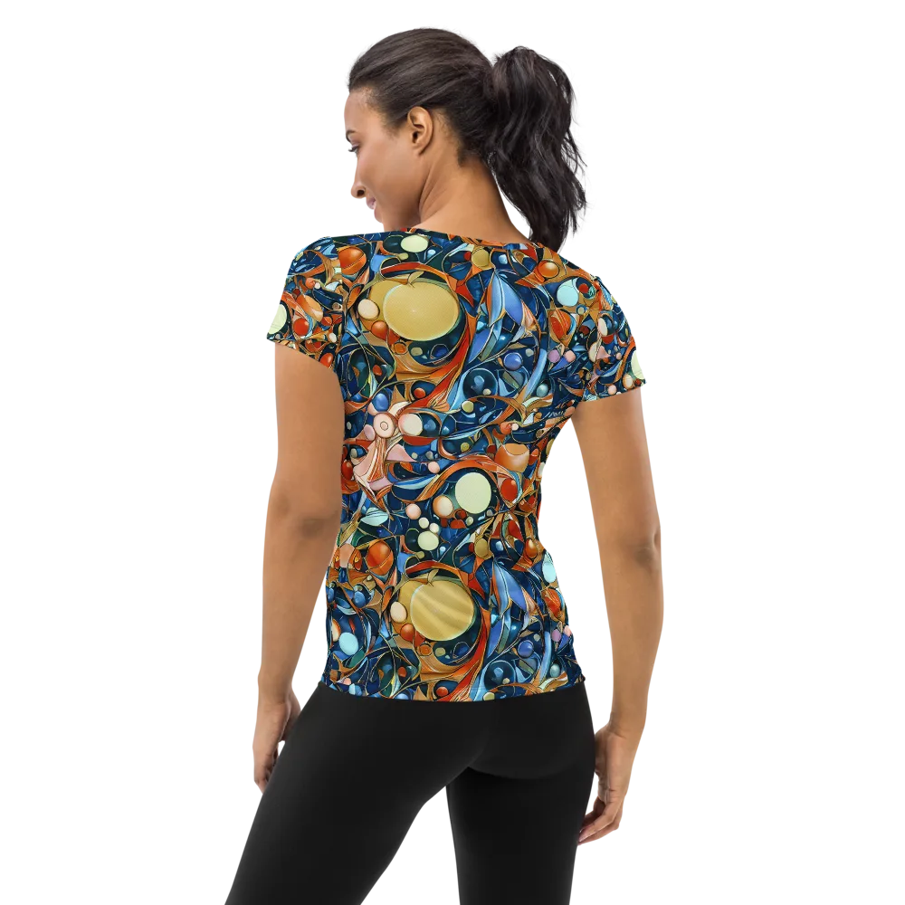 Orbital Rhapsody on Women's Athletic T-Shirt — Back