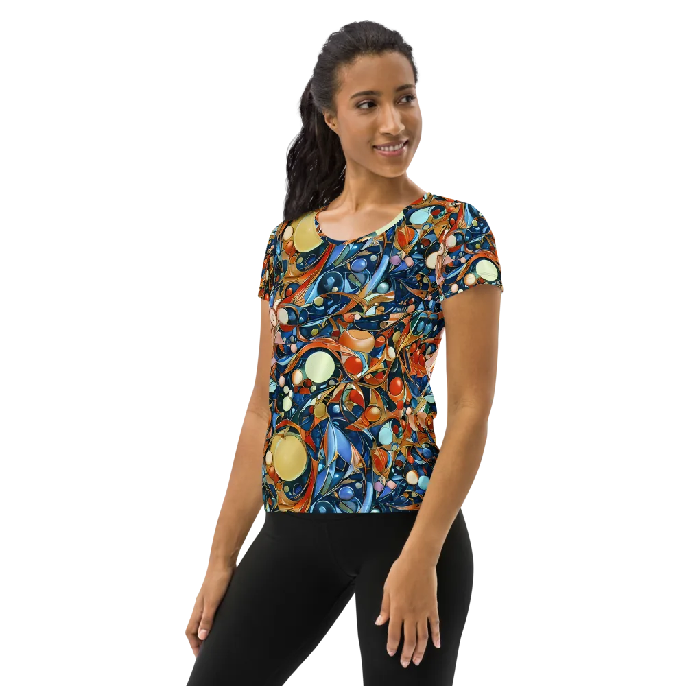 Orbital Rhapsody on Women's Athletic T-Shirt — Left