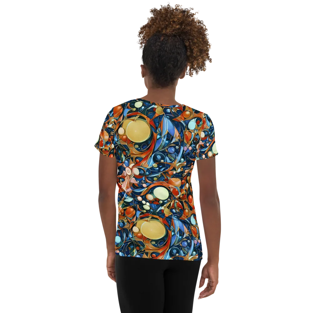 Orbital Rhapsody on Women's Athletic T-Shirt — Back