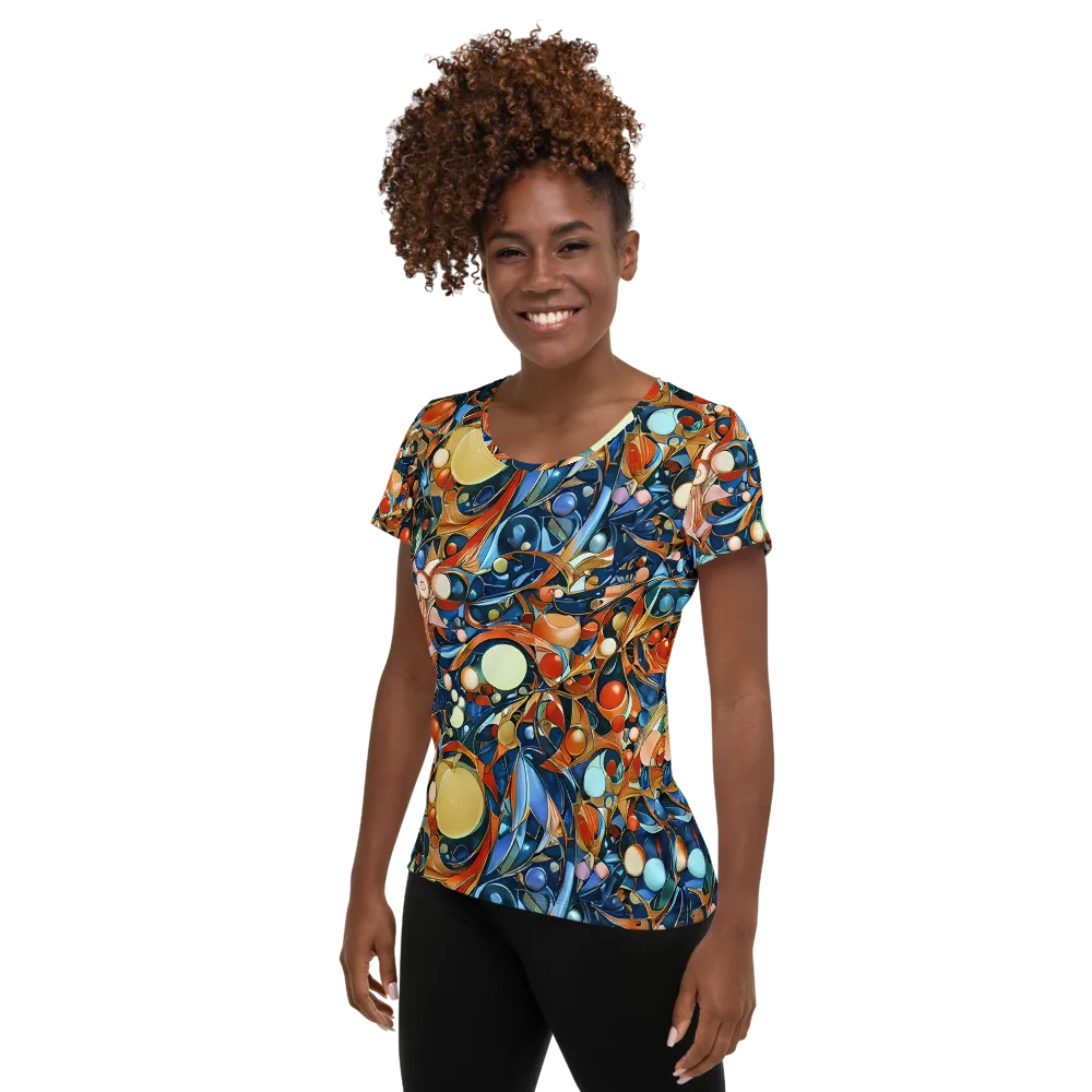 Orbital Rhapsody on Women's Athletic T-Shirt — Left