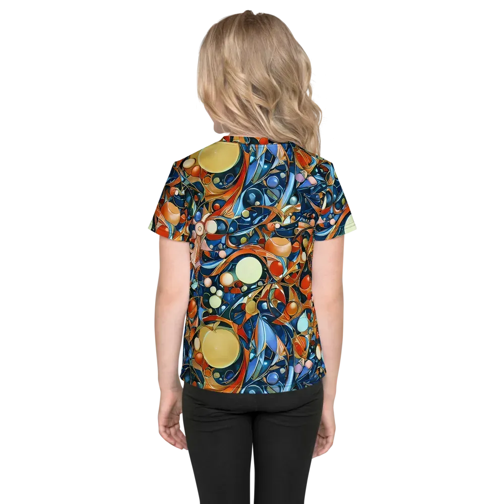 Orbital Rhapsody on Kids Crew Neck T-Shirt — Back
