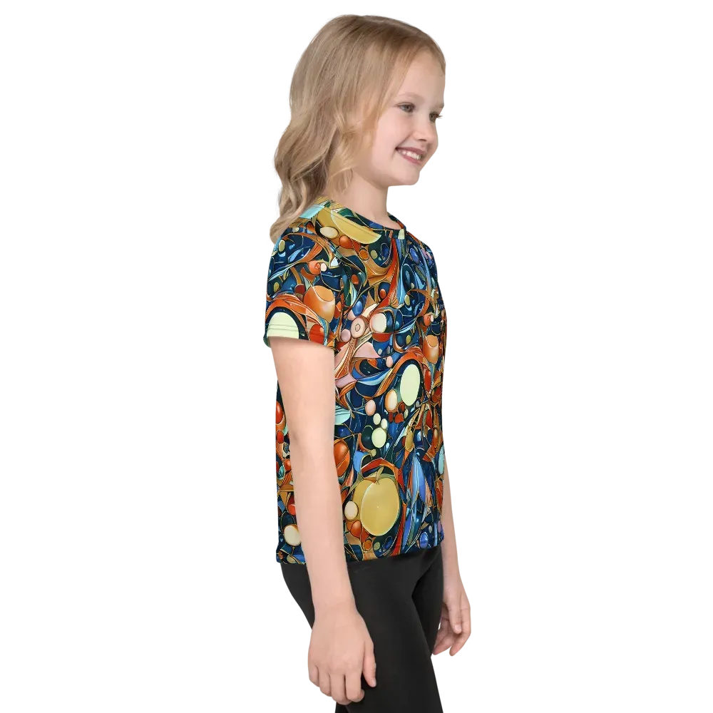 Orbital Rhapsody on Kids Crew Neck T-Shirt — Right