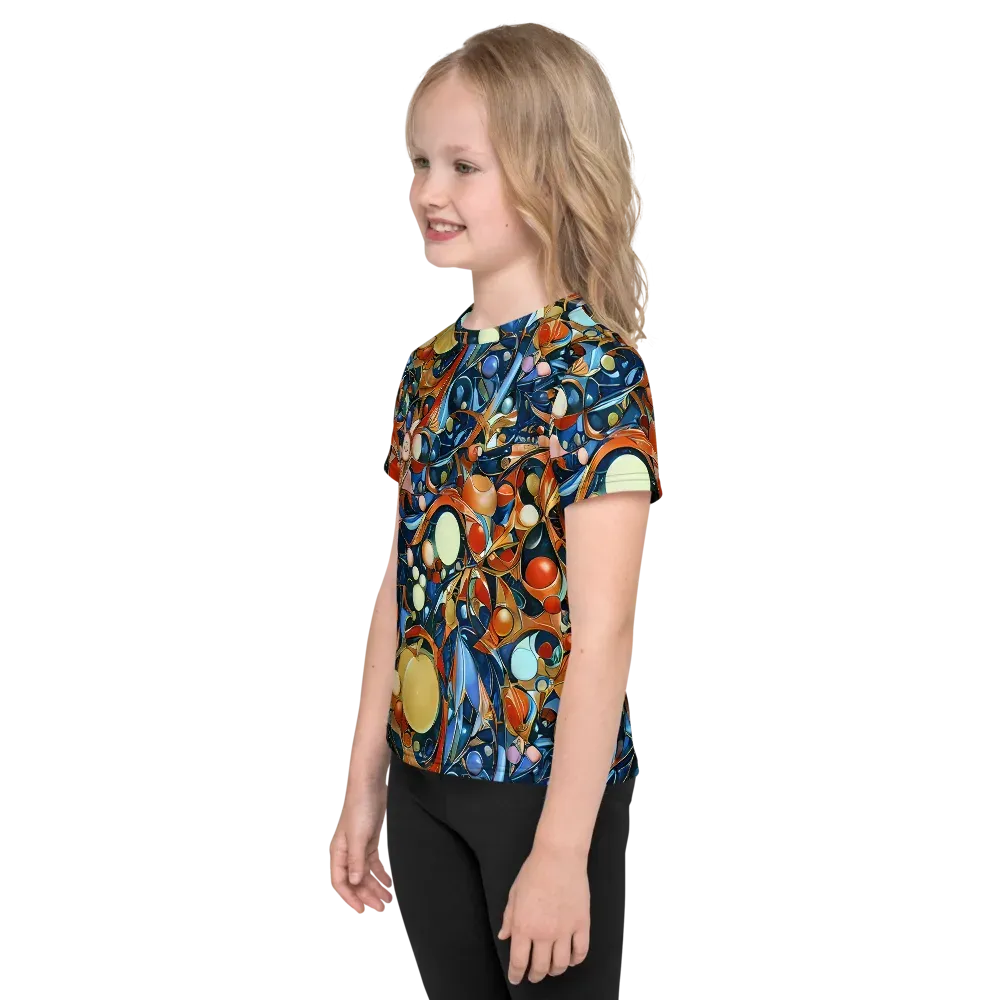 Orbital Rhapsody on Kids Crew Neck T-Shirt — Left