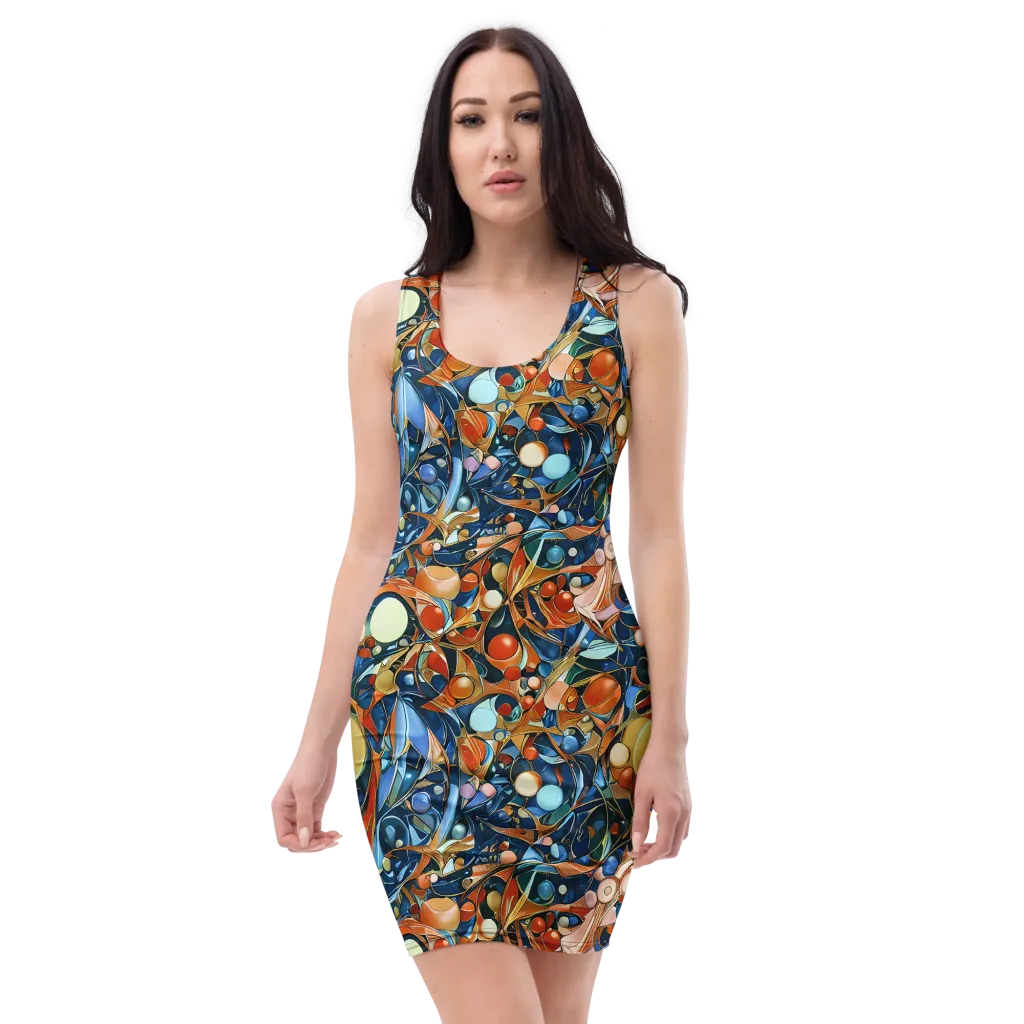 Orbital Rhapsody on Bodycon Dress — Front
