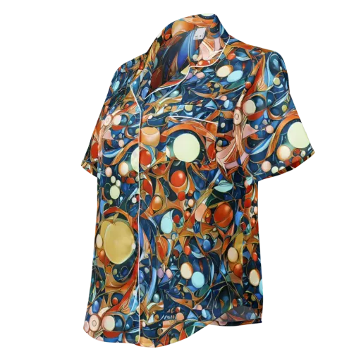 Orbital Rhapsody on a Women's Short Sleeve Pajama Top