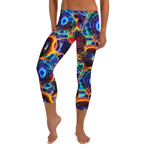Radiant Cosmos on a Capri Leggings