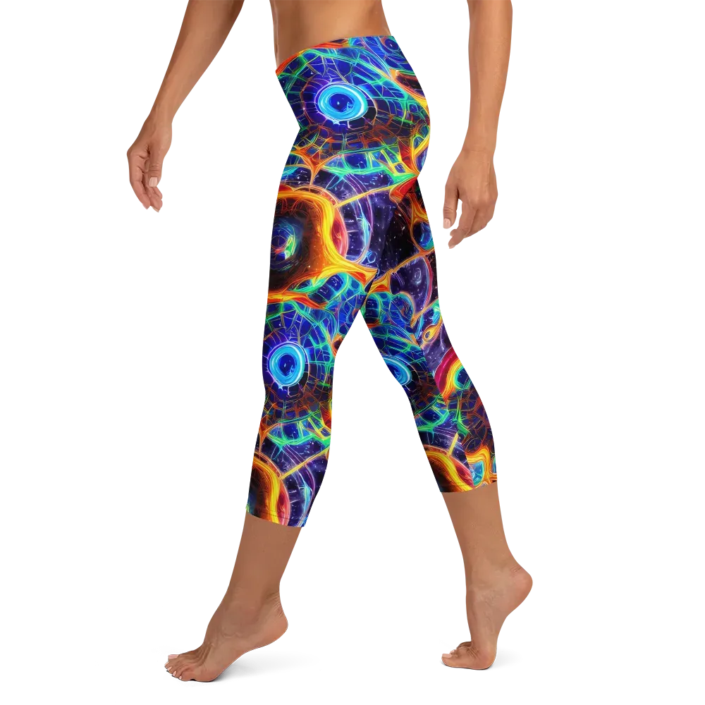Radiant Cosmos on Capri Leggings — Left