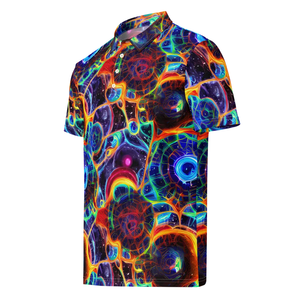 Radiant Cosmos on Men's Slim Fit Polo Shirt — Left Front