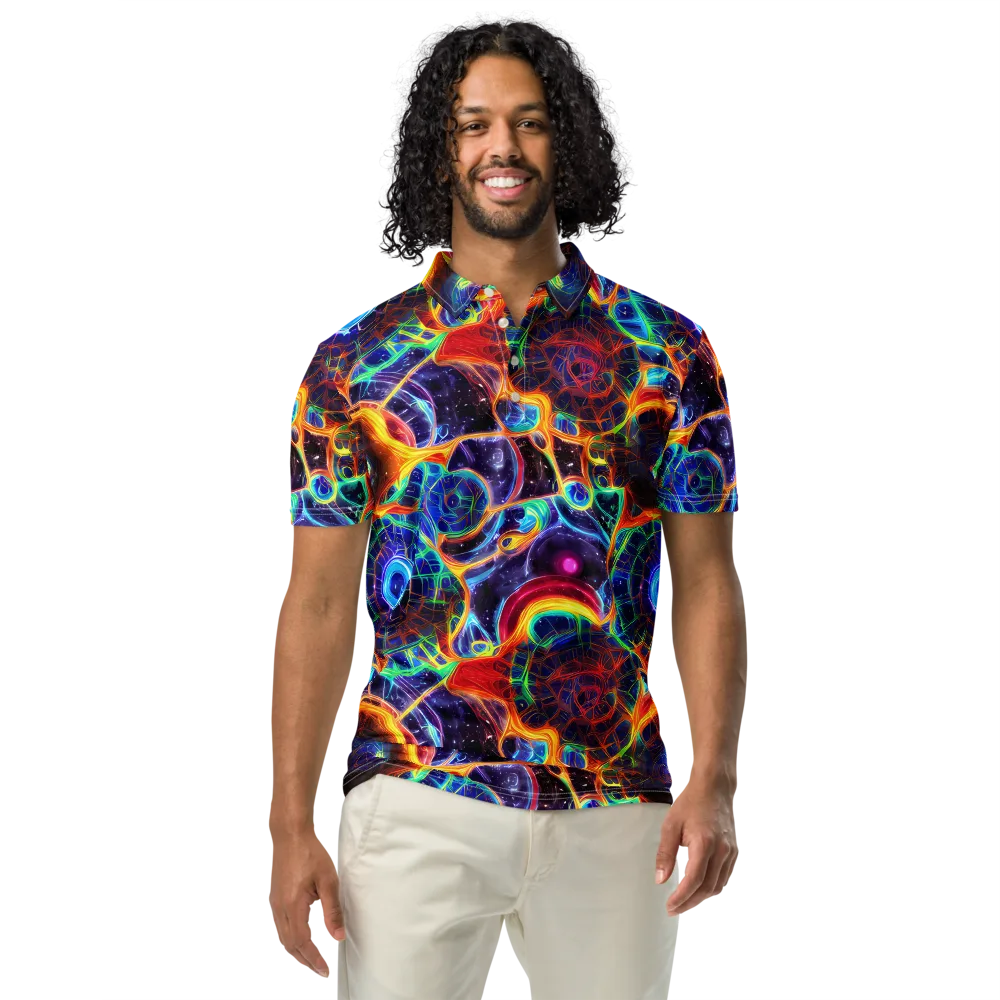 Radiant Cosmos on Men's Slim Fit Polo Shirt — Front