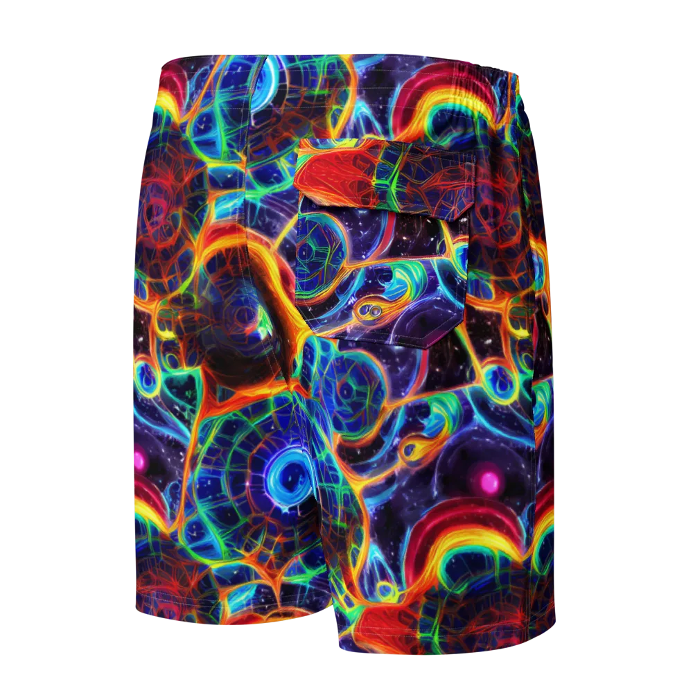 Radiant Cosmos on Men's Board Shorts — Back