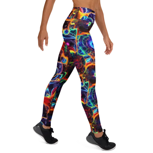 Radiant Cosmos on a Yoga Leggings