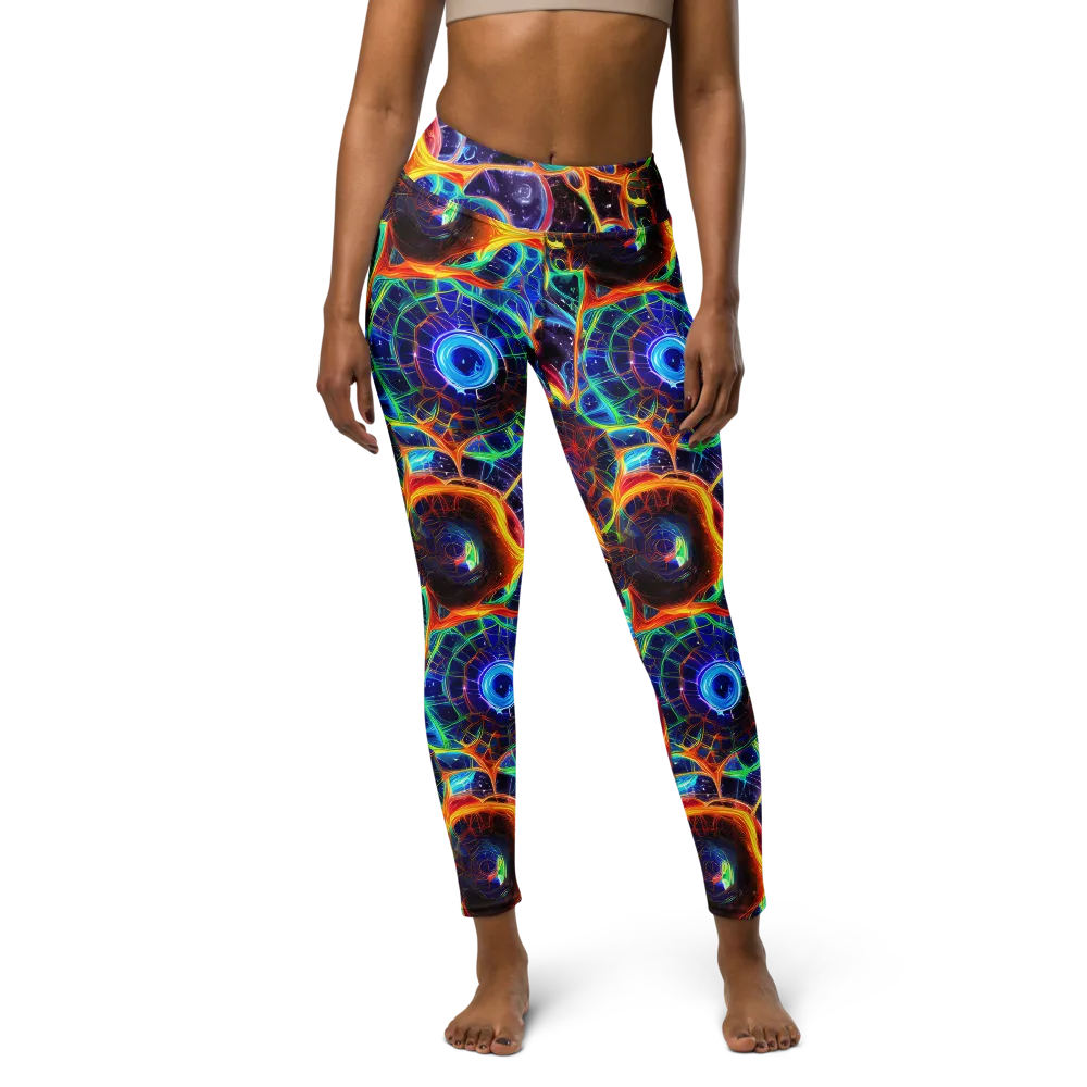 Radiant Cosmos on Yoga Leggings — Front
