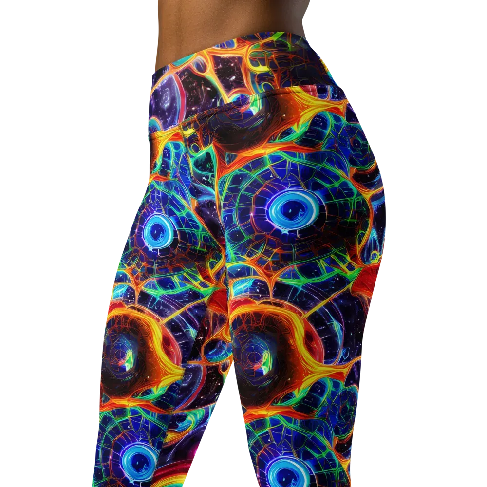 Radiant Cosmos on Yoga Leggings — Left Front