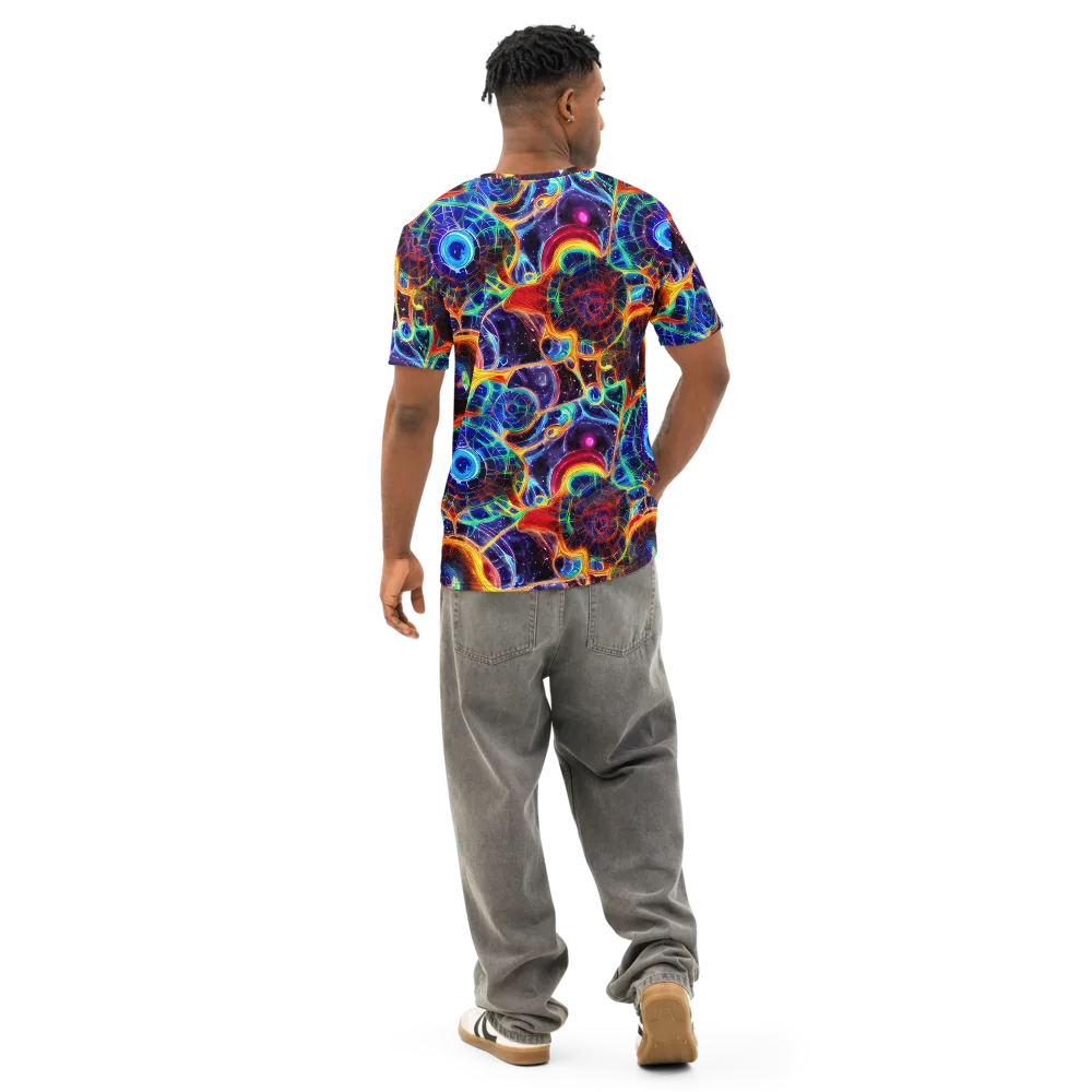 Radiant Cosmos on Men's Cotton Crew Neck T-Shirt — Back