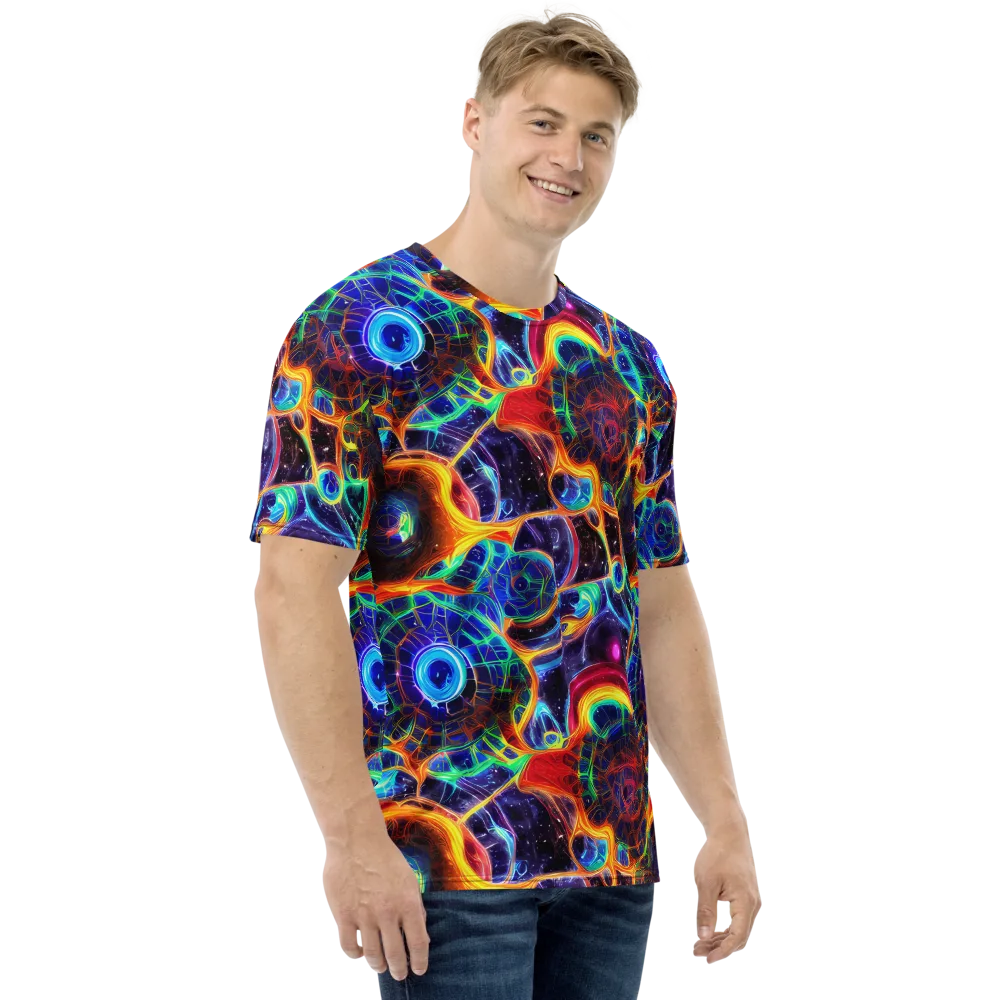 Radiant Cosmos on Men's Crew Neck T-Shirt — Right