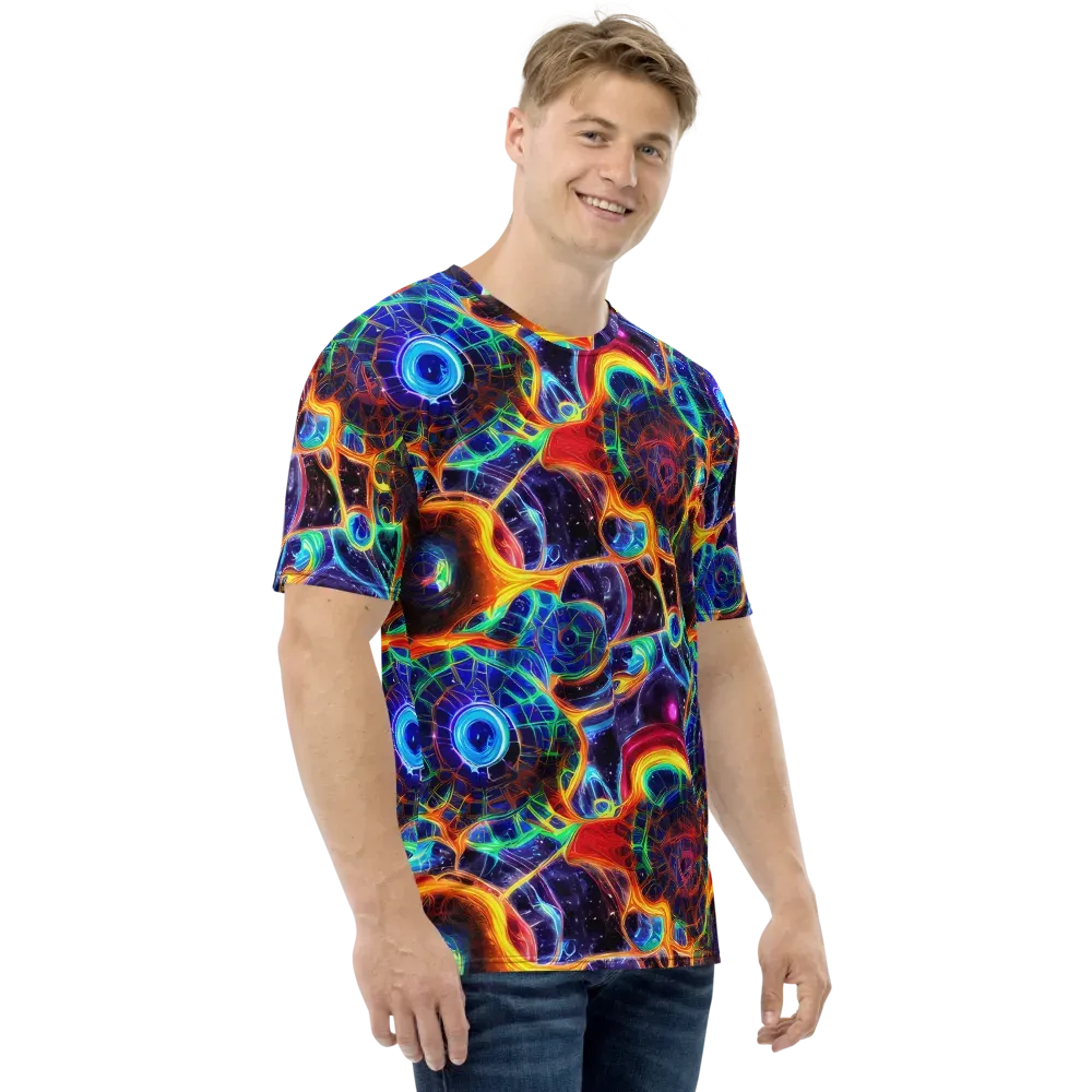 Radiant Cosmos on Men's Crew Neck T-Shirt — Right