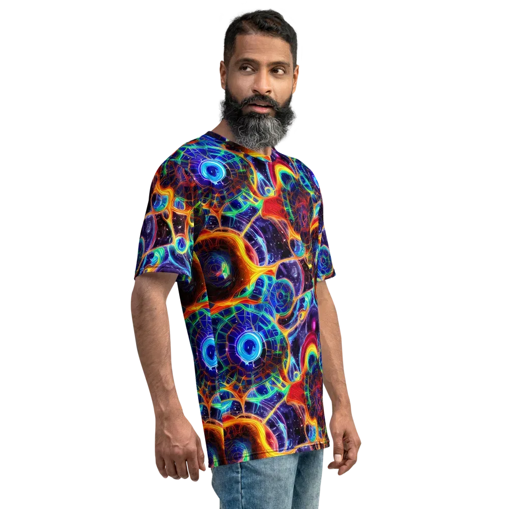 Radiant Cosmos on Men's Crew Neck T-Shirt — Right