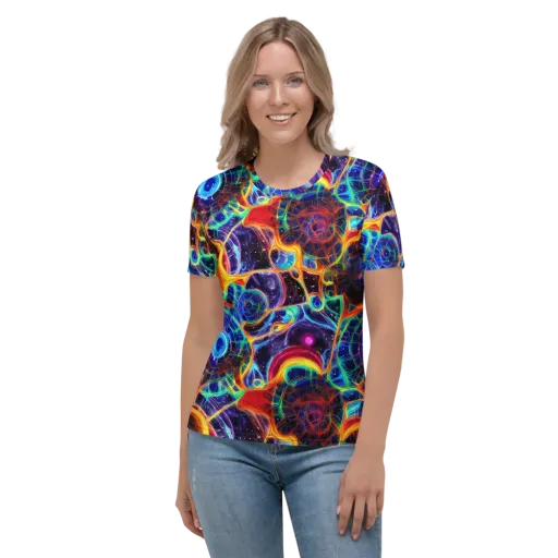Radiant Cosmos on a Women's Crew Neck T-Shirt