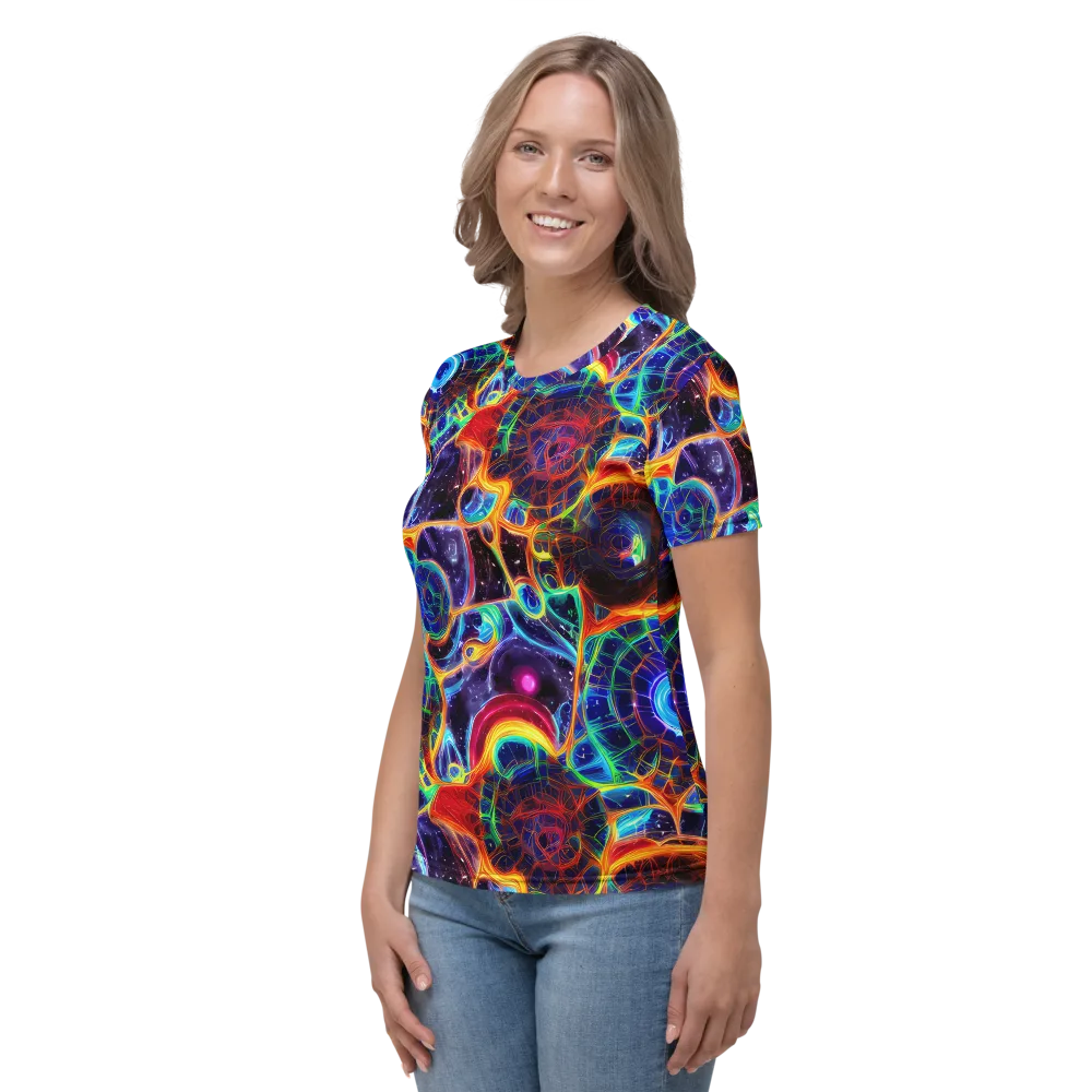 Radiant Cosmos on Women's Crew Neck T-Shirt — Left