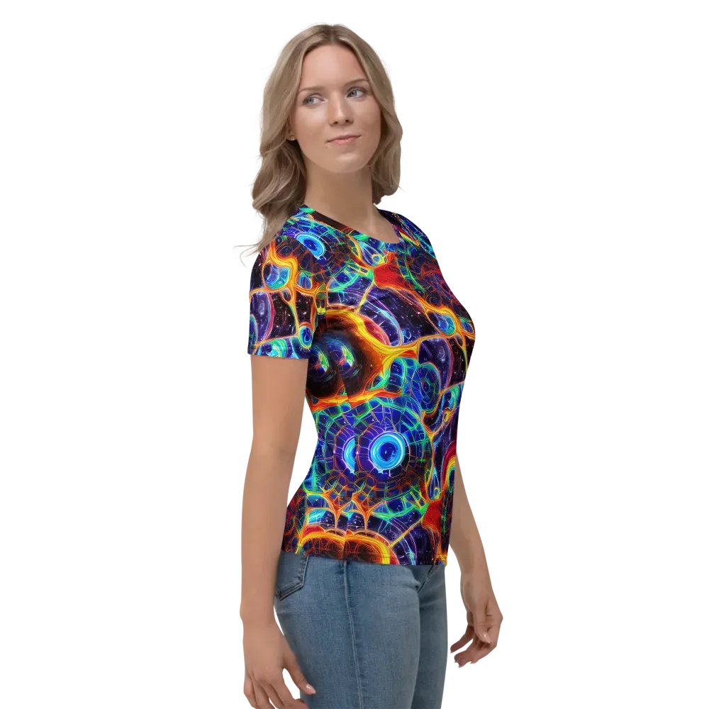 Radiant Cosmos on Women's Crew Neck T-Shirt — Right